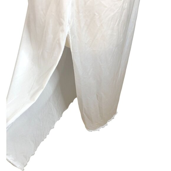 Vintage Vanity Fail Half Slip Long Slit Small Womens Nylon w Lace Trim Lingerie - Picture 4 of 9